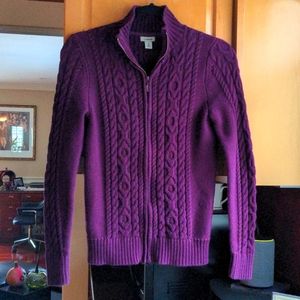 COPY - L. L. Bean, Full Zip Cable Sweater, XS